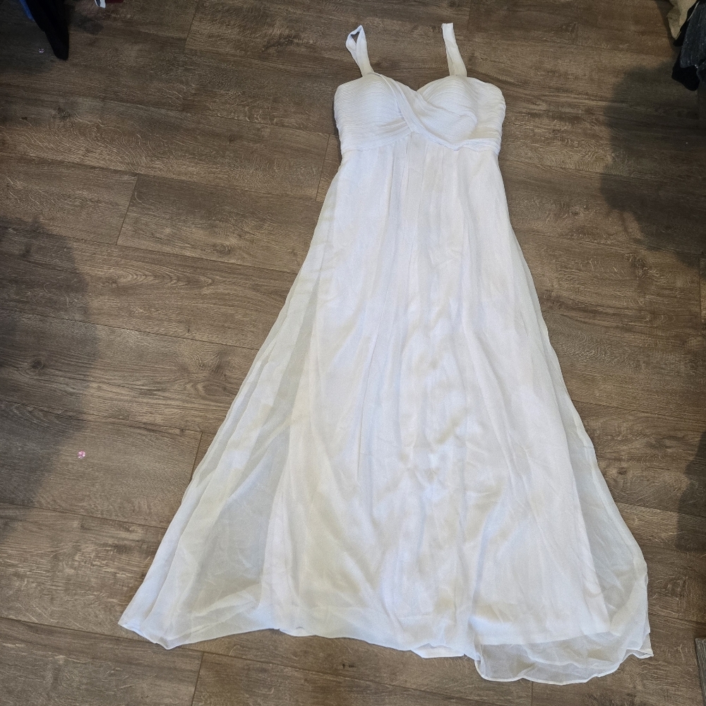 White Evening Gown Nwt Womens Size 14 Plus Size New Formal Dress Wedding Hoco